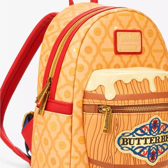 Loungefly Harry Potter Butterbeer Backpack - Orange and Red main image 4
